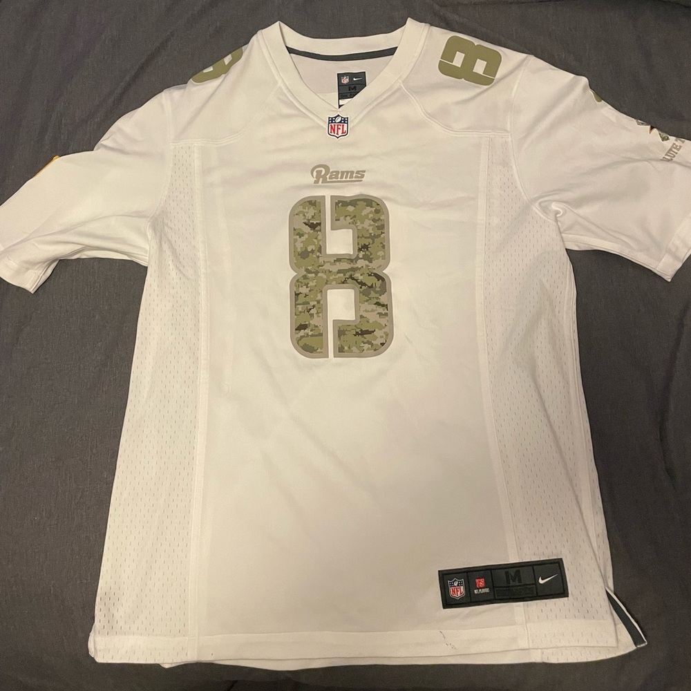 NFL throwback St. Louis rams Sam Bradford #8 salute to service jersey